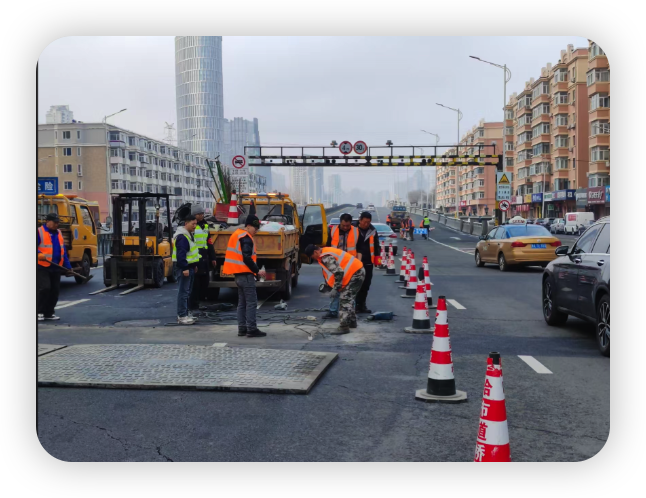 秀洲道路维修施工队：城市建设的守护者